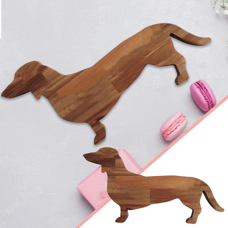 Rynx | Wood Dachshund Dog Dinner Plate