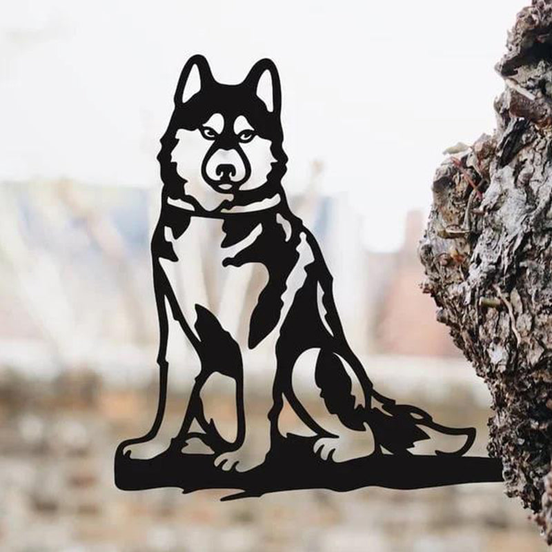 Rynx | Metal Dog Silhouette Puppy Garden Decoration