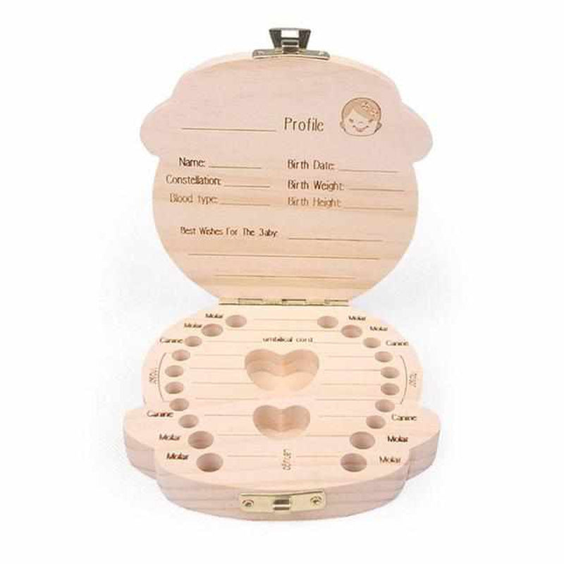 Rynx | Wooden Teeth Memory Box for Precious Memories - ToothTreasure (1+1 FREE)