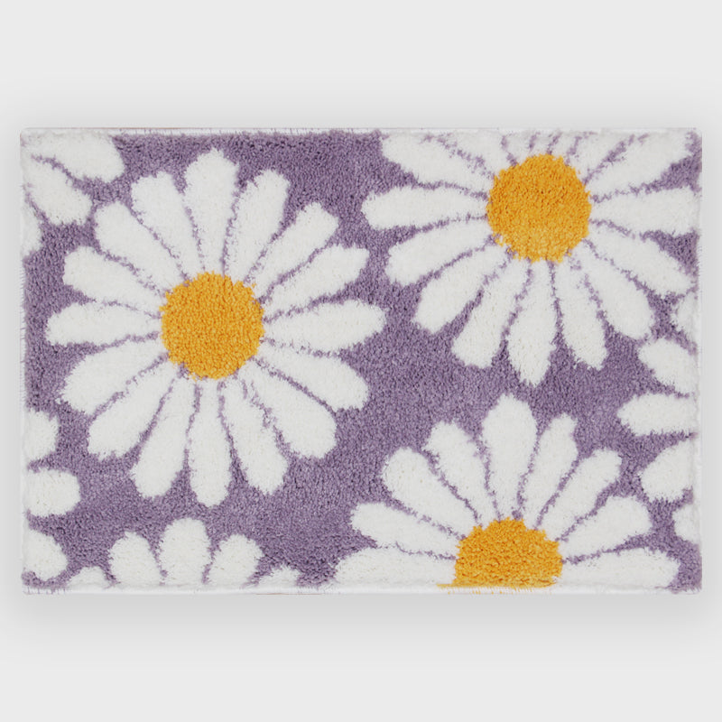 Rynx | Cute Daisy Bath Mat, Floral Bathroom Rug, Multiple Sizes
