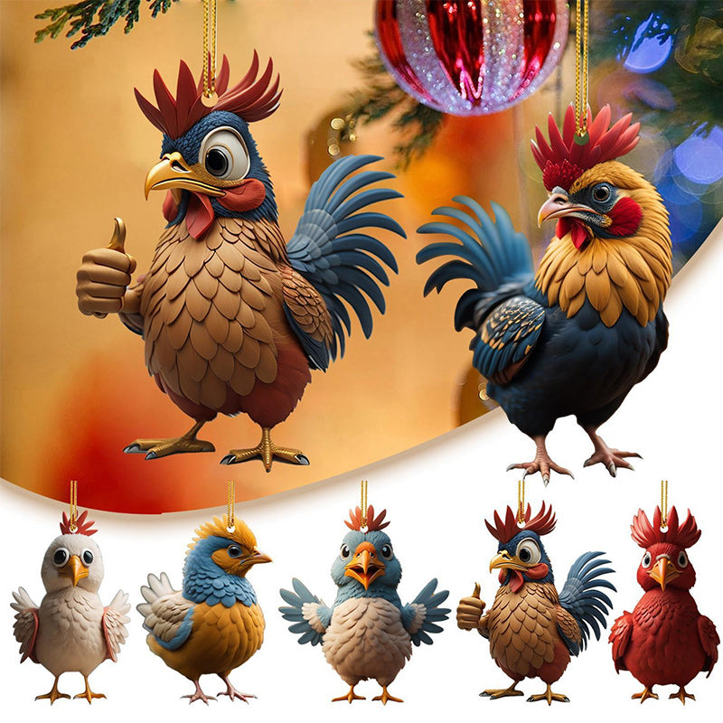 Rynx | Cartoon Rooster Decorative Ornaments