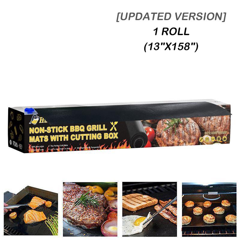 Rynx | New Cuttable Non-Stick Bbq Grill Mats With Cutting Box