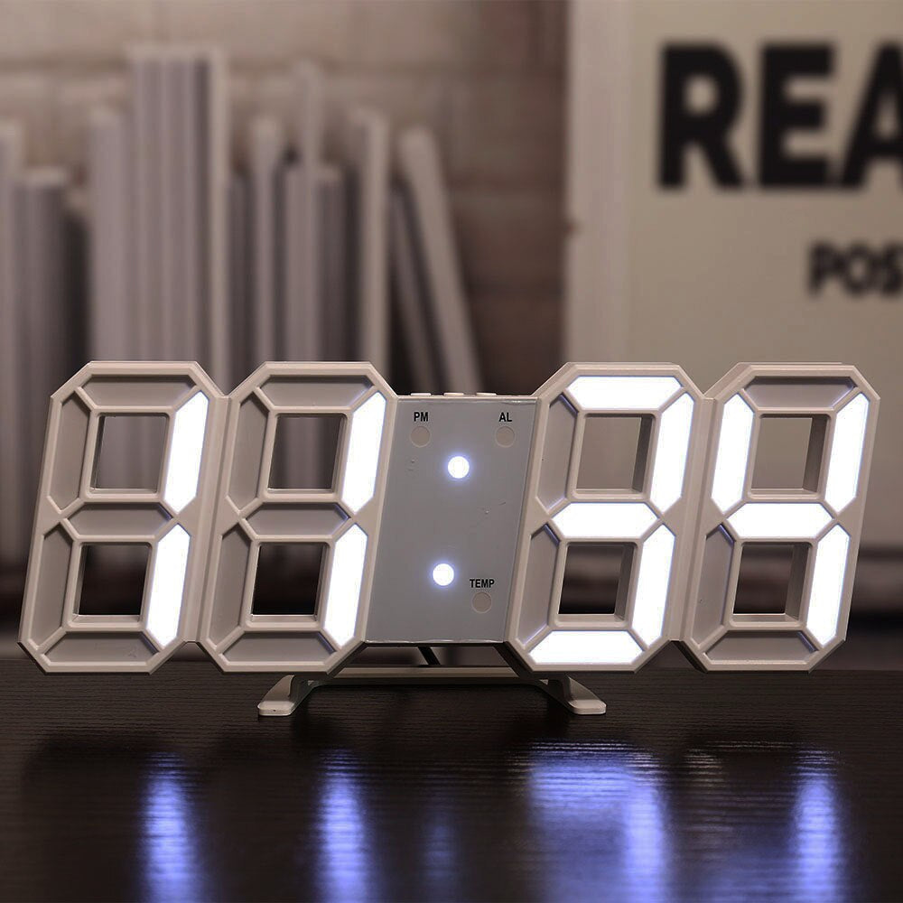 Rynx | LED-Digital Wall Clock - Temperature and Alarm