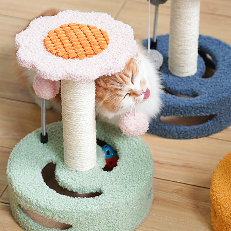 Rynx | Cute Sunflower Cat Tree for Scratching Climbing & Sleeping