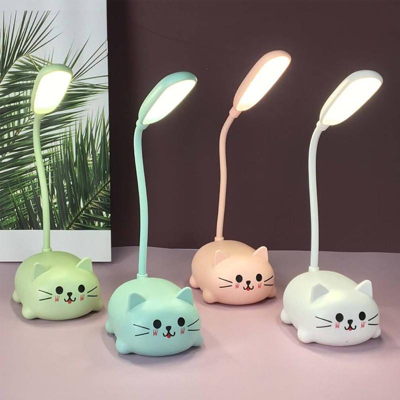 Rynx | Mini Cartoon Cat LED Eye Protection Reading Light USB Rechargeable Desk Lamp