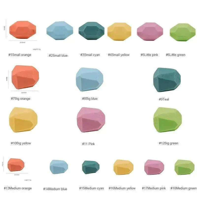 Rynx | Colorful Wooden Building Blocks Set for Creative Learning and Logical Development