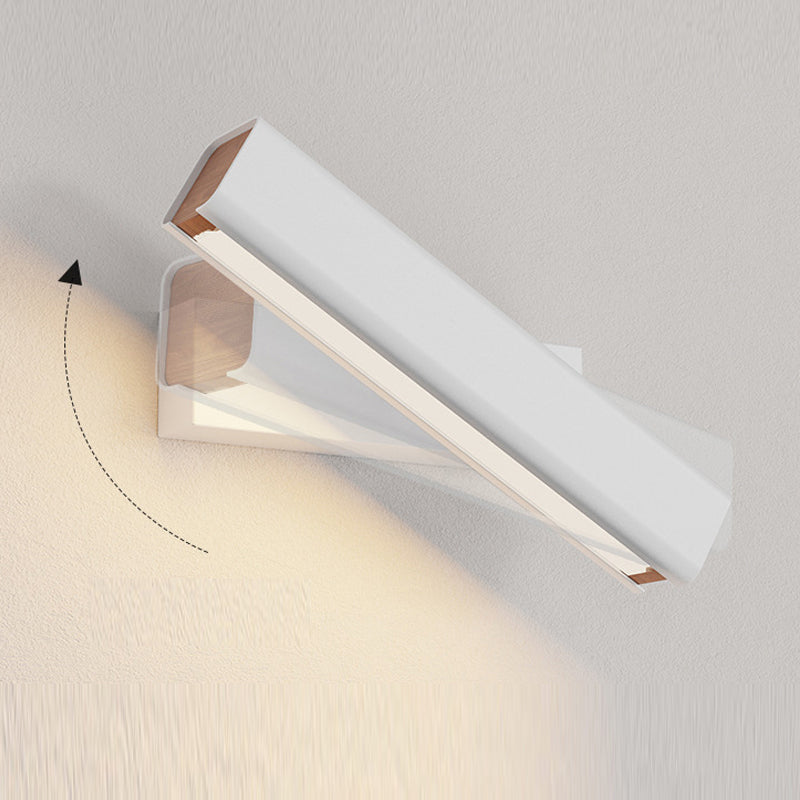 Rynx | Aqsa Modern LED Wall Lamp Indoor Reversible Rectangular Metal/Wood Living Room