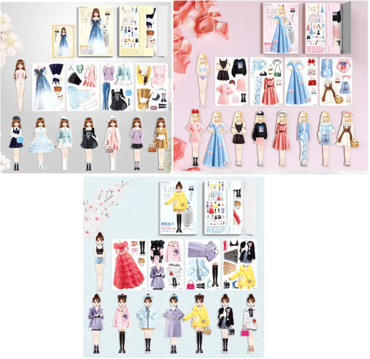 Rynx | Magnetic Dress-Up Doll Set – Creative Toy for Children to Promote Color Knowledge