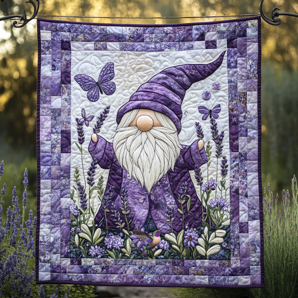 Rynx | Gnome in Lavender Field Quilt