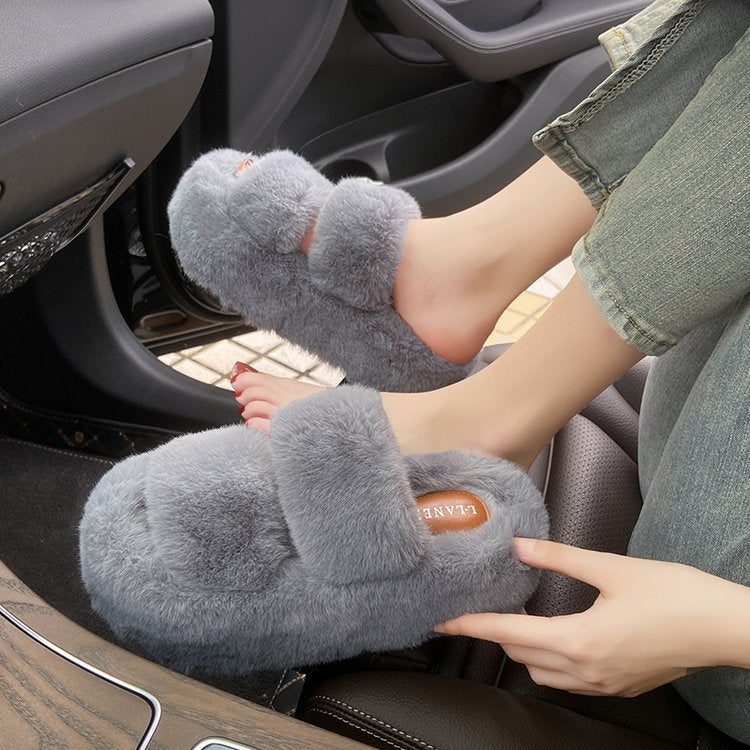 Rynx | Leisure Fleece-lined Platform Slippers