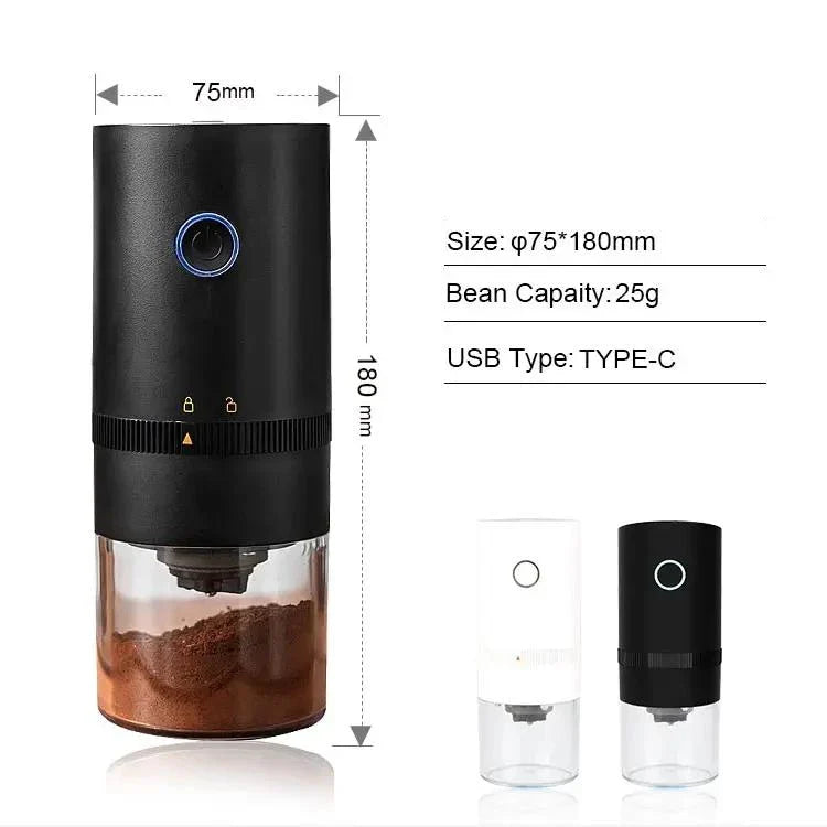 Rynx | Portable Electric Coffee Grinder with USB Type-C Charging & Ceramic Grinder
