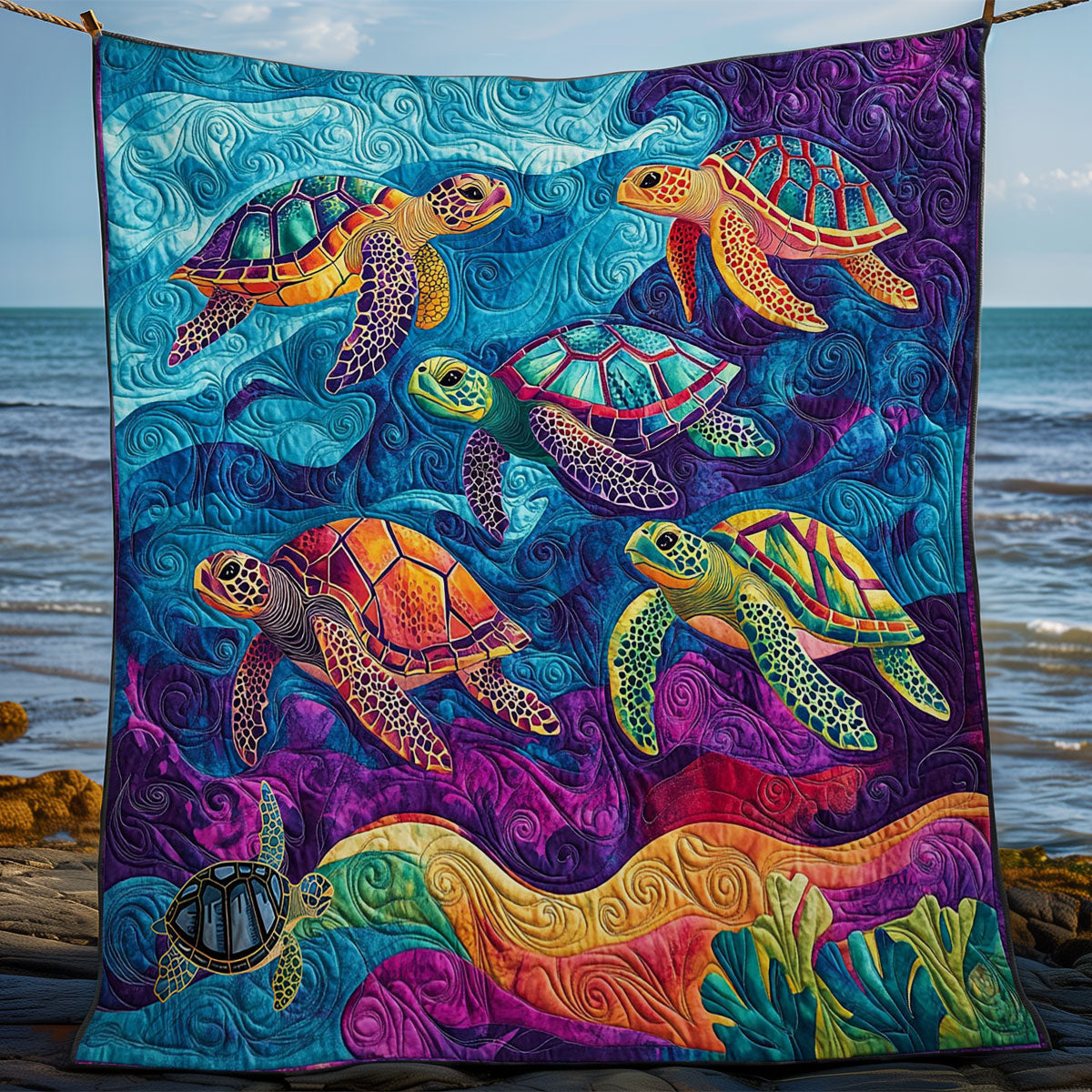 Rynx | Turtle Family Blanket