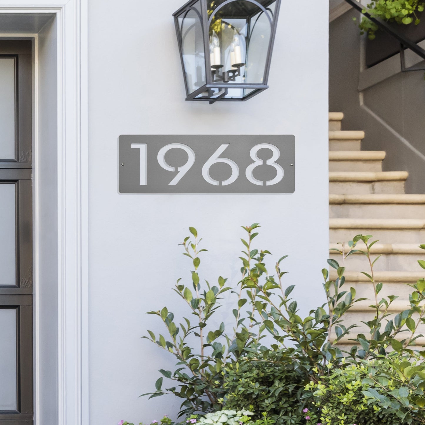 Rynx | Decor Steals Cider House Rectangular Address Plate - Metal Horizontal House Numbers
