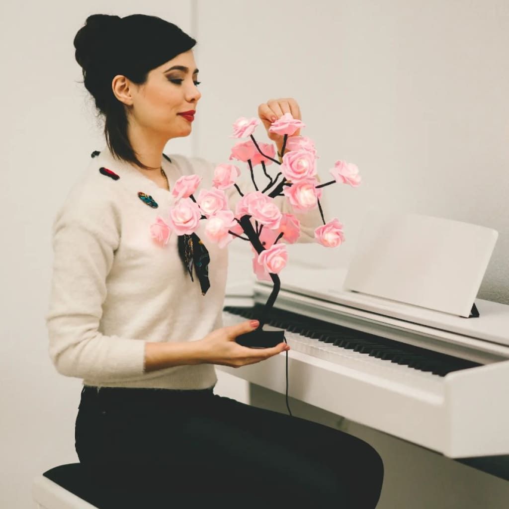 Rynx | Enchanted LED Rose Flower & Christmas Tree Fairy Light Lamp
