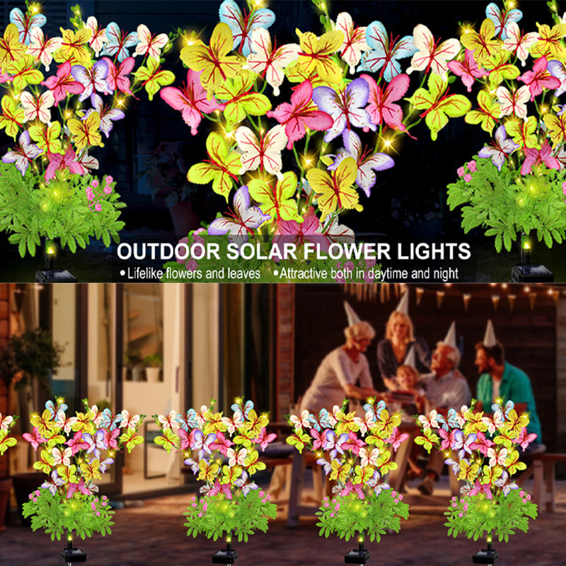 Rynx | 2 Pack - Solar Powered LED Butterfly Stake Light