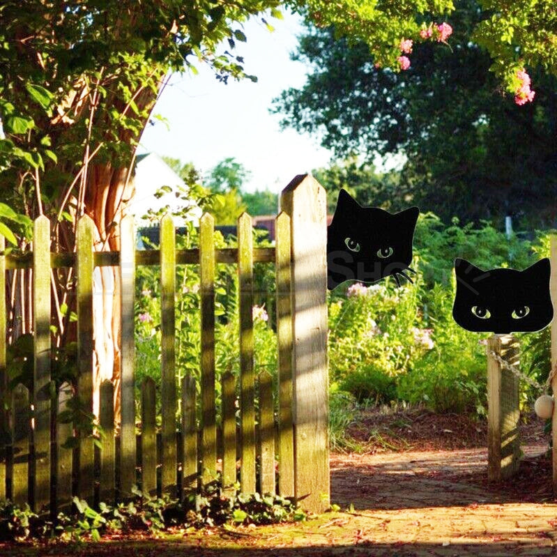 Rynx | 2 Pcs - Metal Cat Silhouette Garden Decor