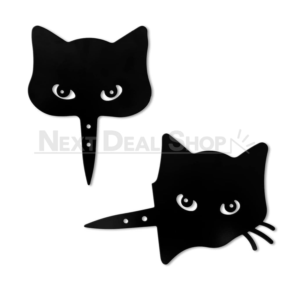 Rynx | 2 Pcs - Metal Cat Silhouette Garden Decor
