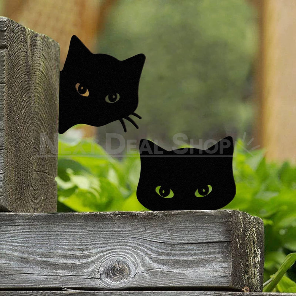 Rynx | 2 Pcs - Metal Cat Silhouette Garden Decor
