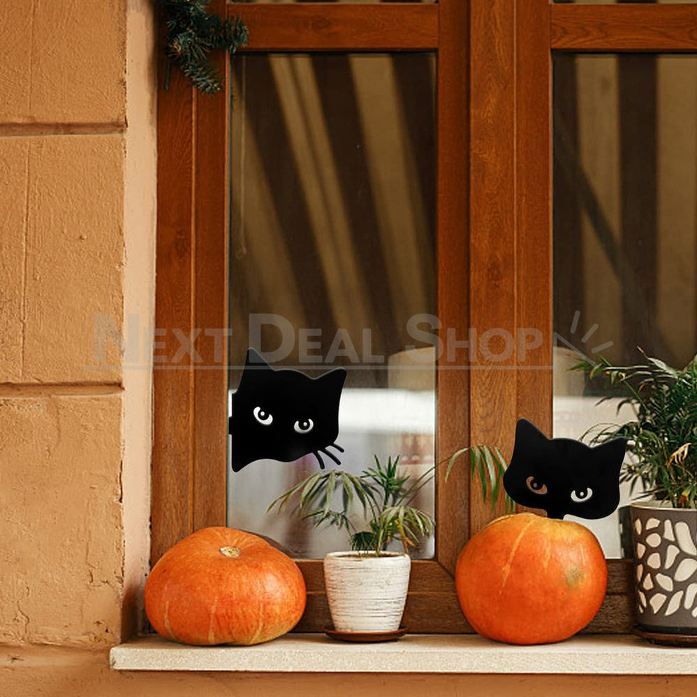 Rynx | 2 Pcs - Metal Cat Silhouette Garden Decor