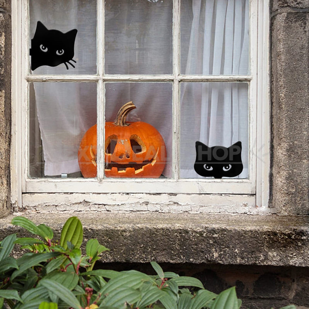 Rynx | 2 Pcs - Metal Cat Silhouette Garden Decor