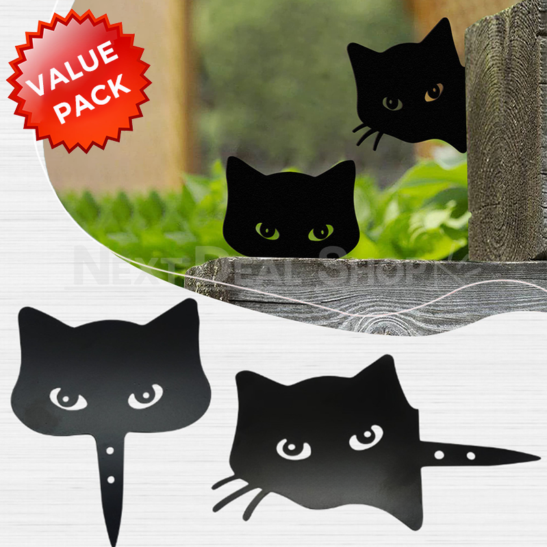 Rynx | 2 Pcs - Metal Cat Silhouette Garden Decor