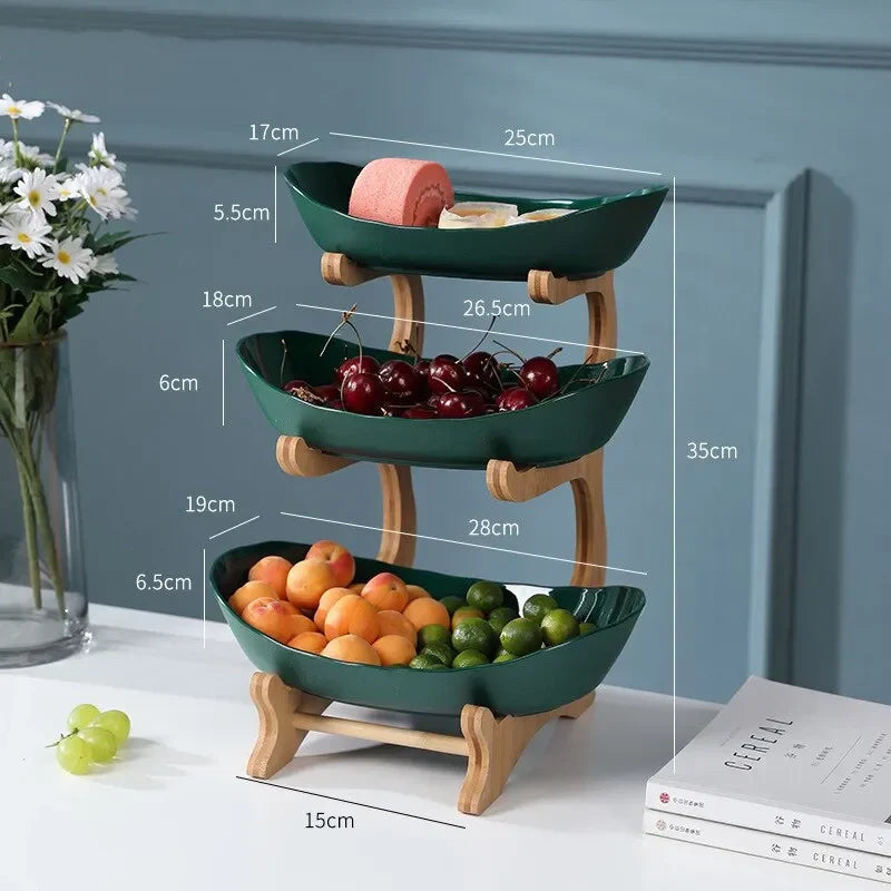 Rynx | 2 and 3-Tier Oval Fruit Bowl