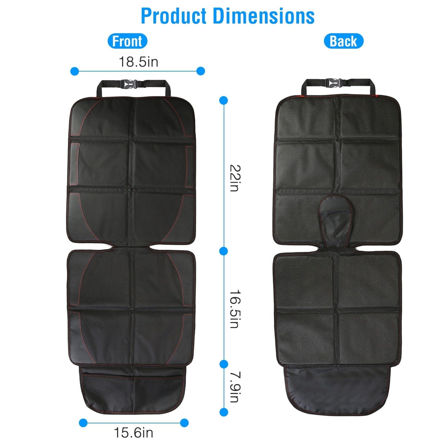 Rynx | 2-Pack: Car Seat Protector Pad Mat with Thick Padding