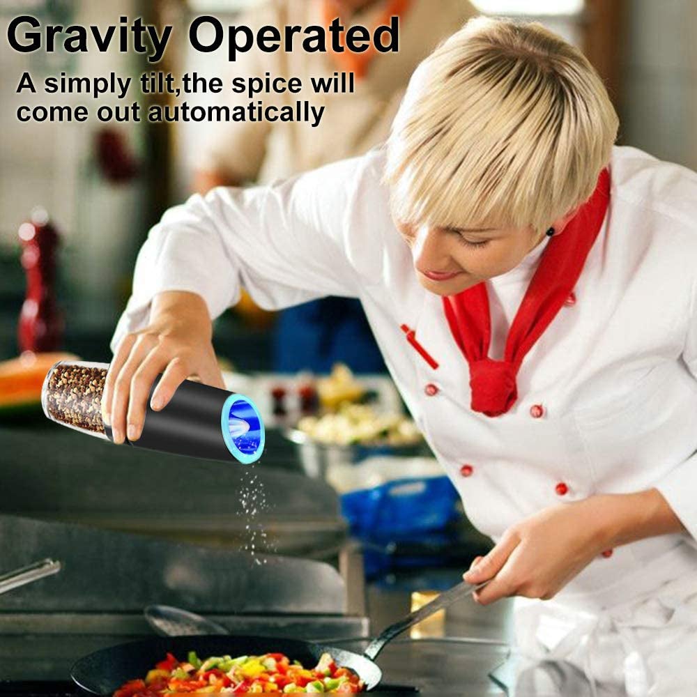 Rynx | 2-Pack: Gravity Electric Salt Pepper Grinder