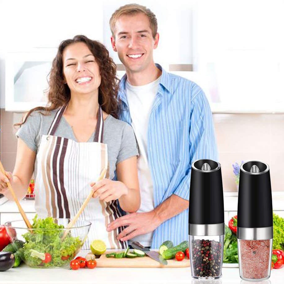 Rynx | 2-Pack: Gravity Electric Salt Pepper Grinder
