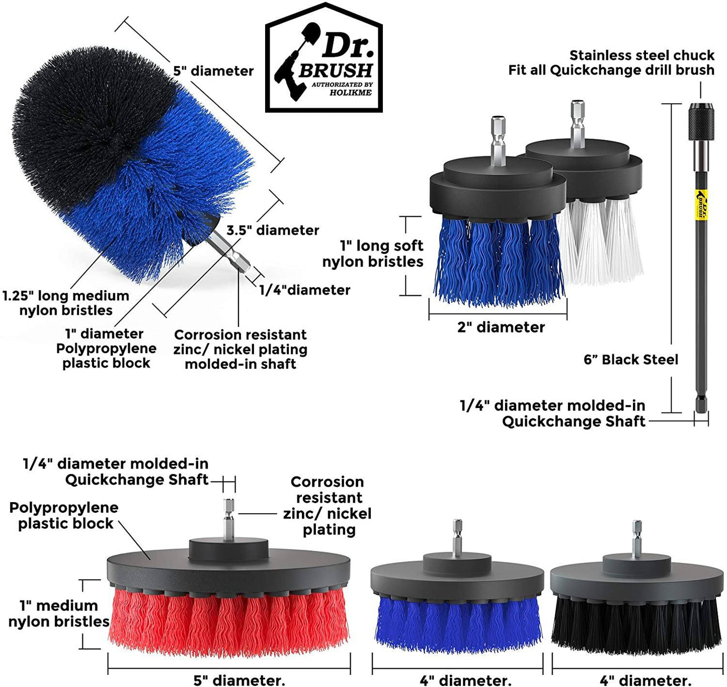 Rynx | 20-Pack: Holikme Drill Brush Attachments Set