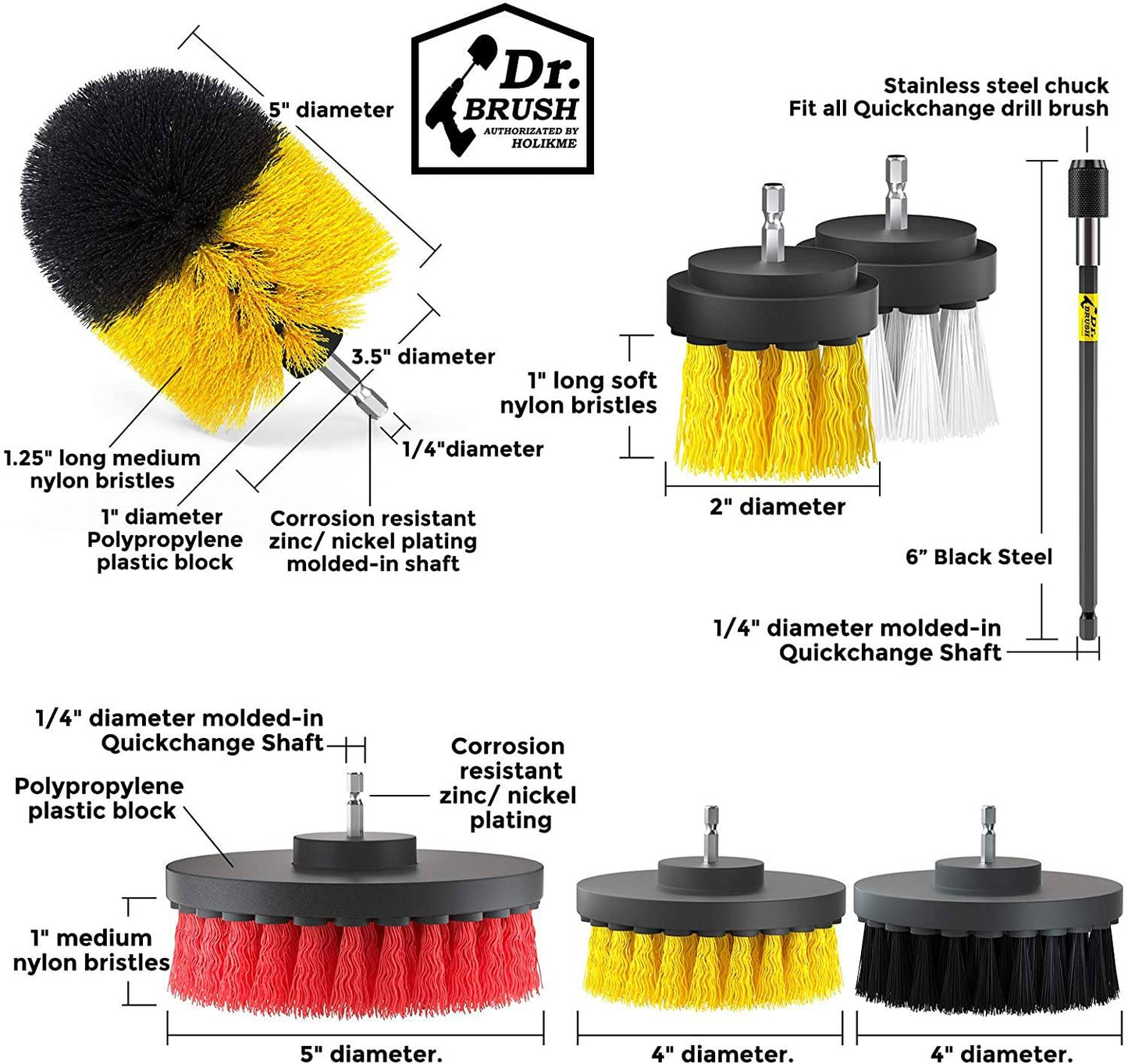 Rynx | 20-Pack: Holikme Drill Brush Attachments Set