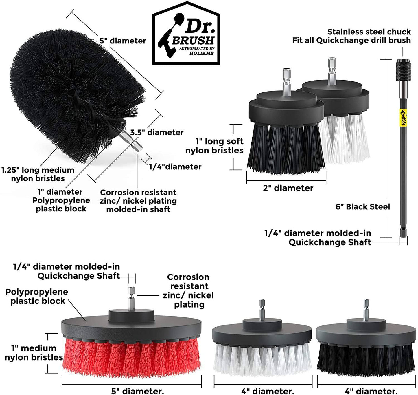 Rynx | 20-Pack: Holikme Drill Brush Attachments Set
