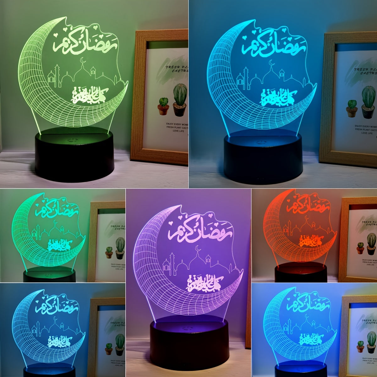 Rynx | MoonPalace - 3D Night Light with 7 Colors Touch Control