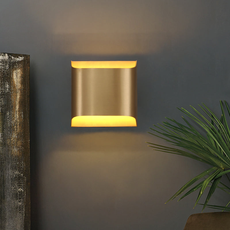 Rynx | Modernism Cut Geometry Wall Lamp Metal LED Wall Lighting in Gold for Nightstands