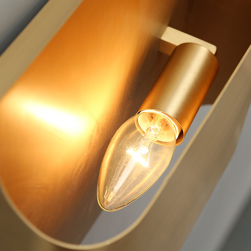 Rynx | Modernism Cut Geometry Wall Lamp Metal LED Wall Lighting in Gold for Nightstands