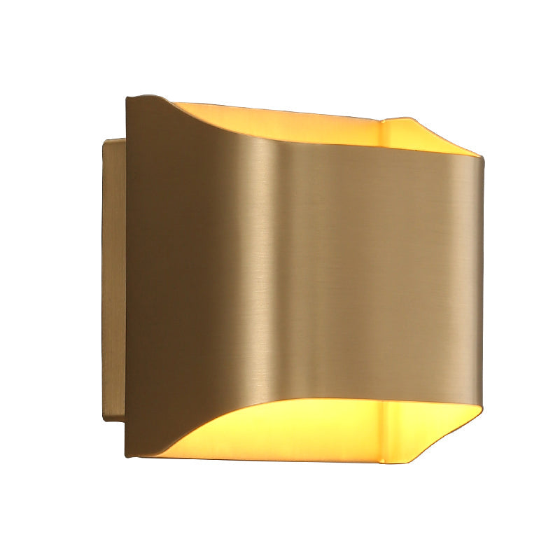 Rynx | Modernism Cut Geometry Wall Lamp Metal LED Wall Lighting in Gold for Nightstands