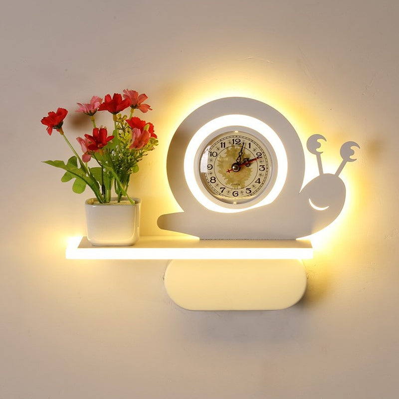Rynx | Acrylic Wall Spotlight with Shelf Living Room Restaurant Modern Stylish Wall Lamp in White