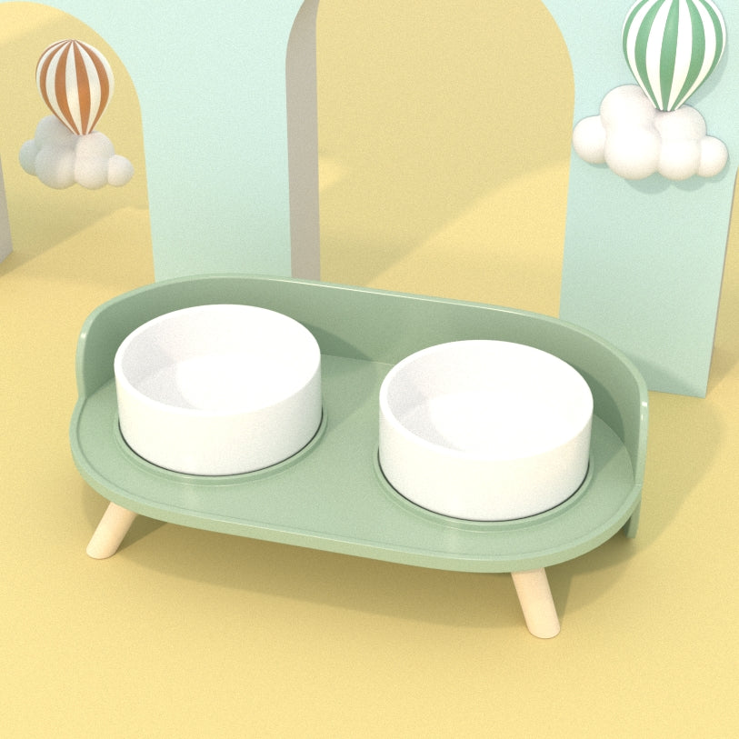 Rynx | Bone China Double Cat Bowl