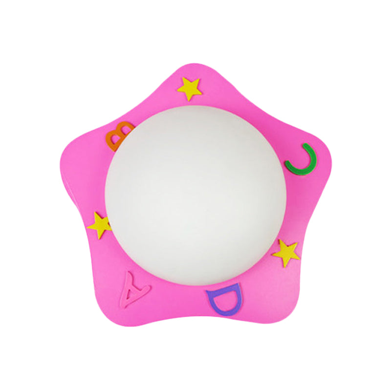 Rynx | Wood Cartoon Pattern Wall Lamp Contemporary LED Wall Lamp for Nursing Room Bedroom