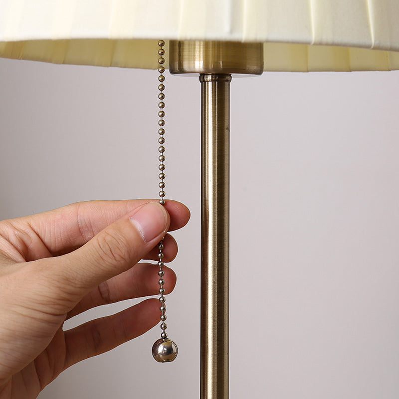 Rynx | AstralGlow - Elegant Fabric Empire Shade Table Lamp with Pull Chain