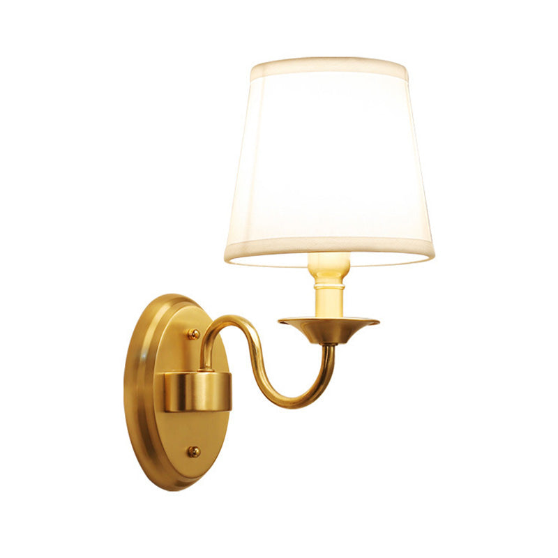 Rynx | 1 Wall Lamp Simplicity Geometrically Shaped Fabric Wall Lamp in Gold