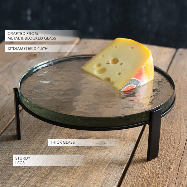 Rynx | Blocked glass dessert stand