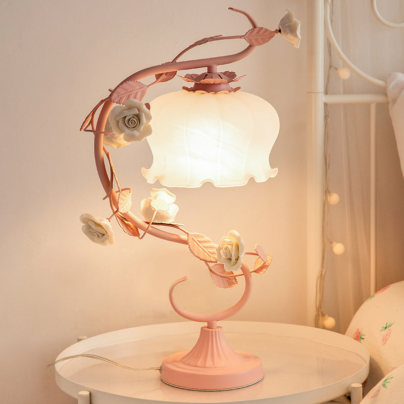 Rynx | Rosabella - Elegant Bloom Glass Desk Lamp