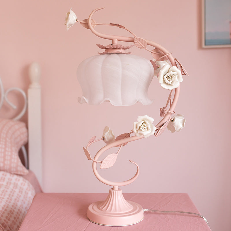 Rynx | Rosabella - Elegant Bloom Glass Desk Lamp
