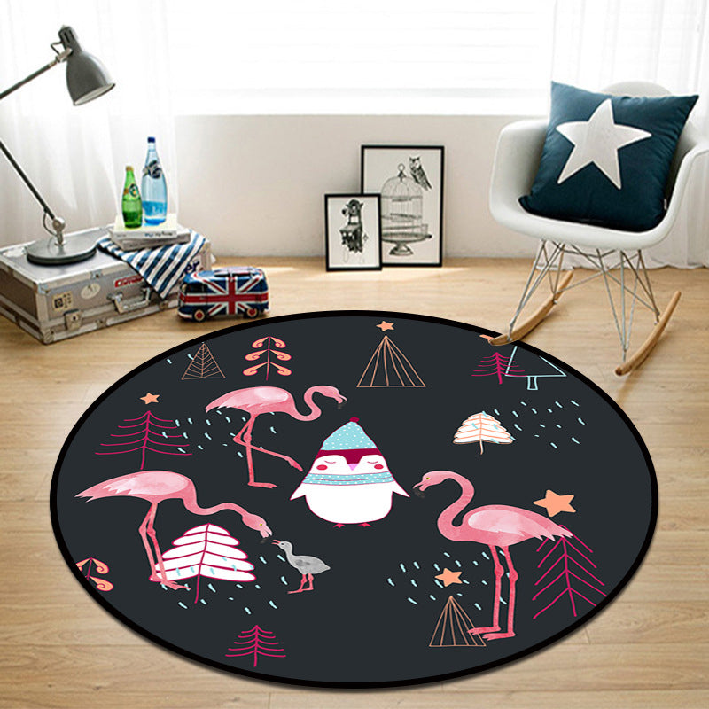 Rynx | Beautiful Multi Color Cartoon Rug Synthetic Scandinavian Rug Non-Slip Machine Washable Stain Resistant Carpet for Children’s Room