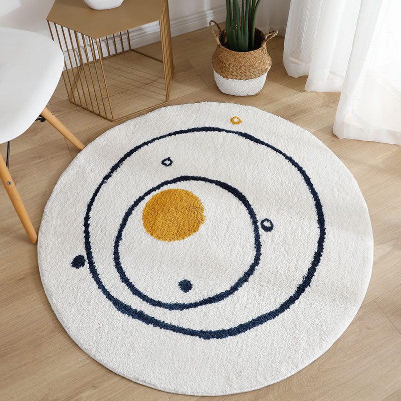 Rynx | Multicolored Bedroom Rug Children Flower Rug Cotton Machine Wash Animal Friendly Area Rug