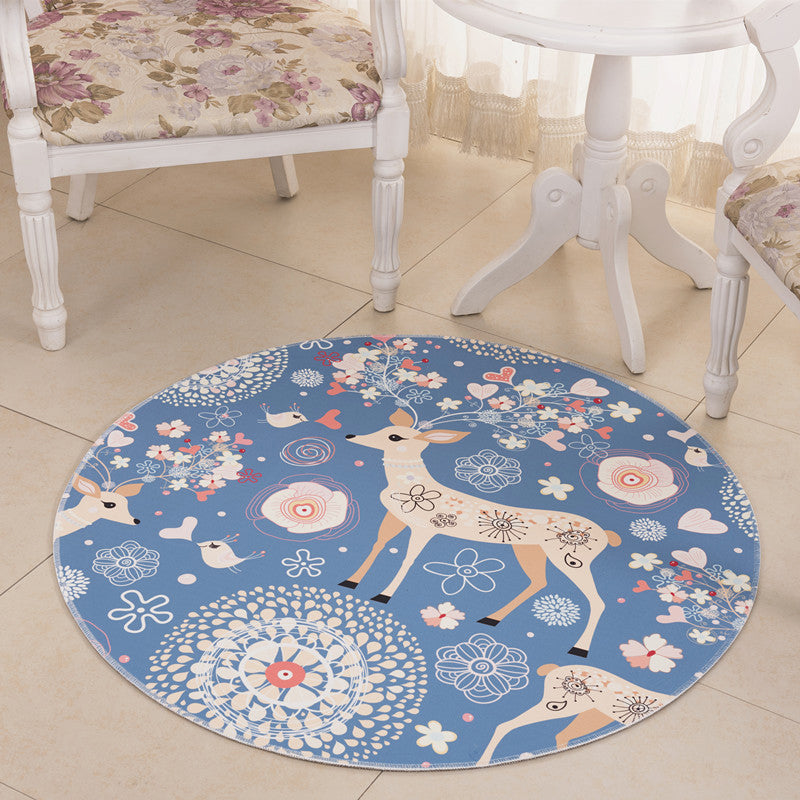 Rynx | Educational Cartoon Rug Multi Colored Pattern Carpet Machine Washable Pet Friendly Non-Slip Back Rug for Kids Room