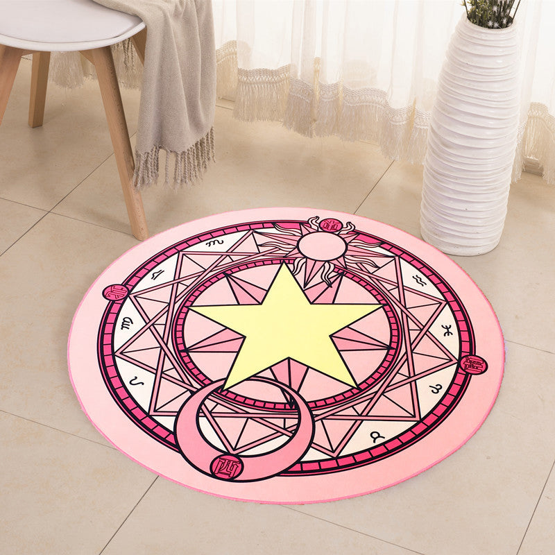 Rynx | Educational Cartoon Rug Multi Colored Pattern Carpet Machine Washable Pet Friendly Non-Slip Back Rug for Kids Room