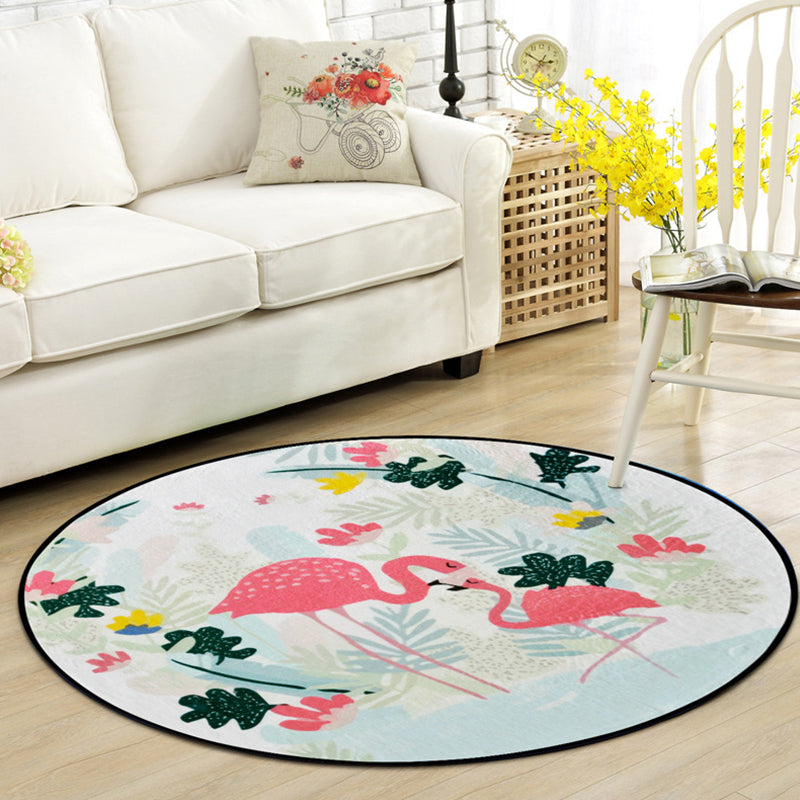 Rynx | Beautiful Kids Rug Multi Color Animal and Botanical Pattern Rug Pet Friendly Washable Non-Slip Rug for Playroom