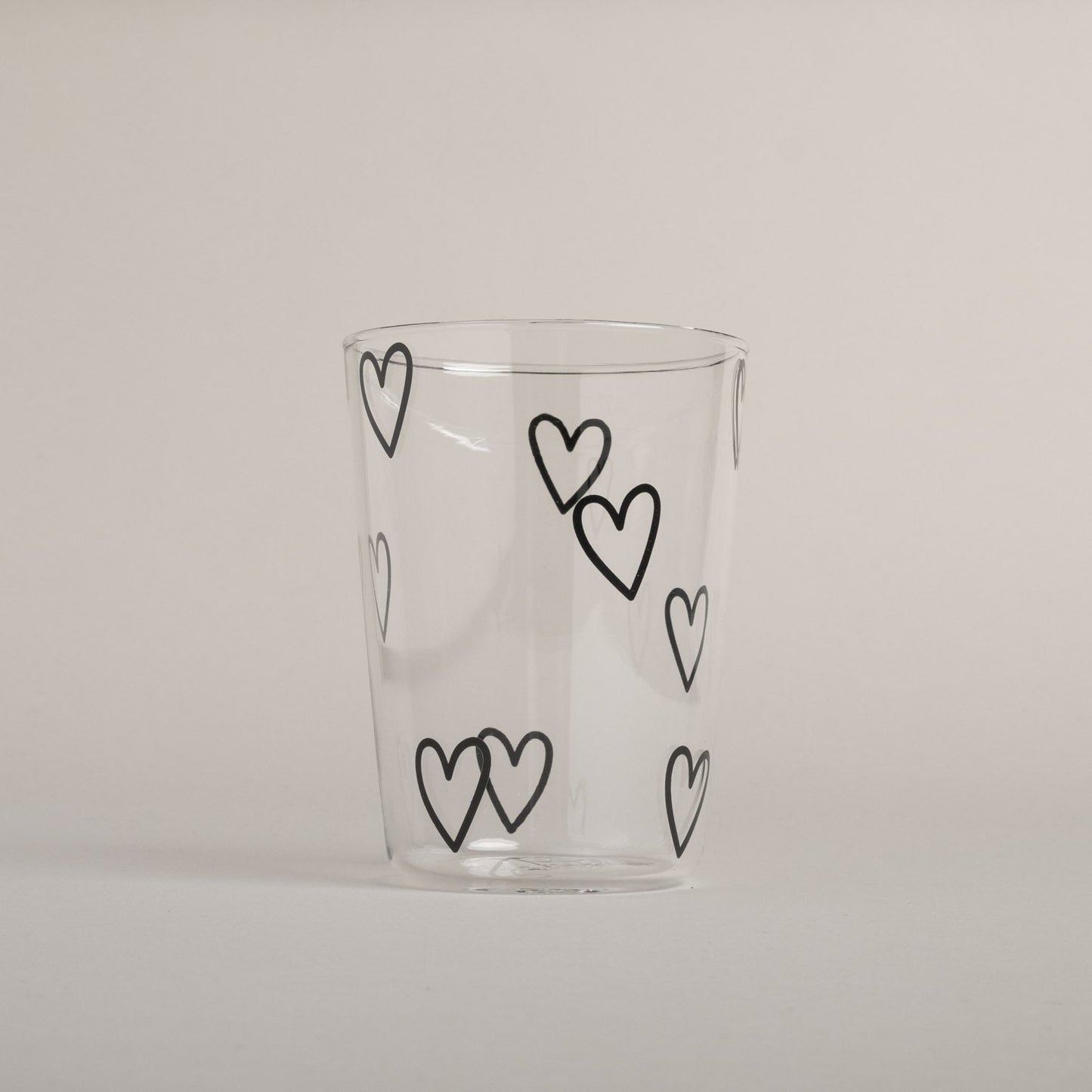 Rynx | Drinking Glass Hearts Black